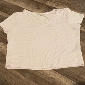 white crop top